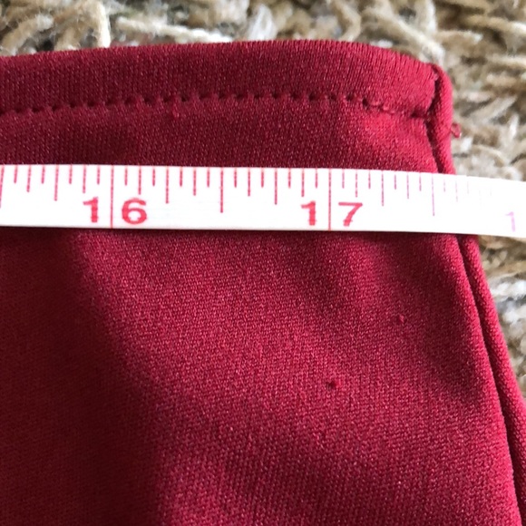 Brick red vintage inspired skirt with cinch front and decorative buttons XXL - Picture 8 of 8